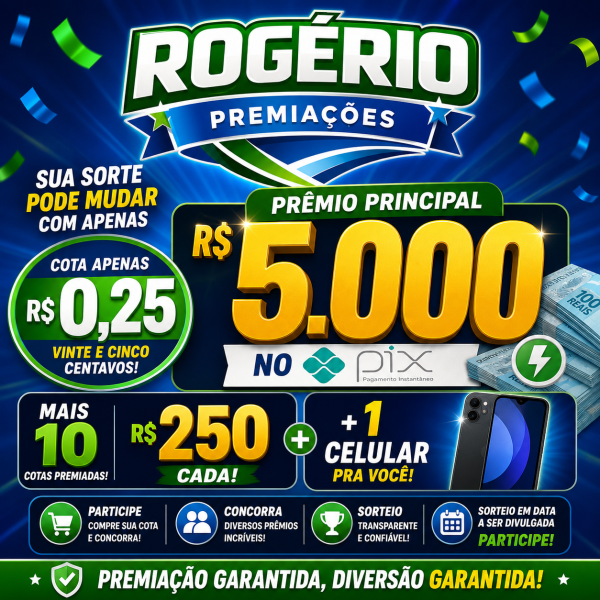 R$ 5.000,00 NO PIX